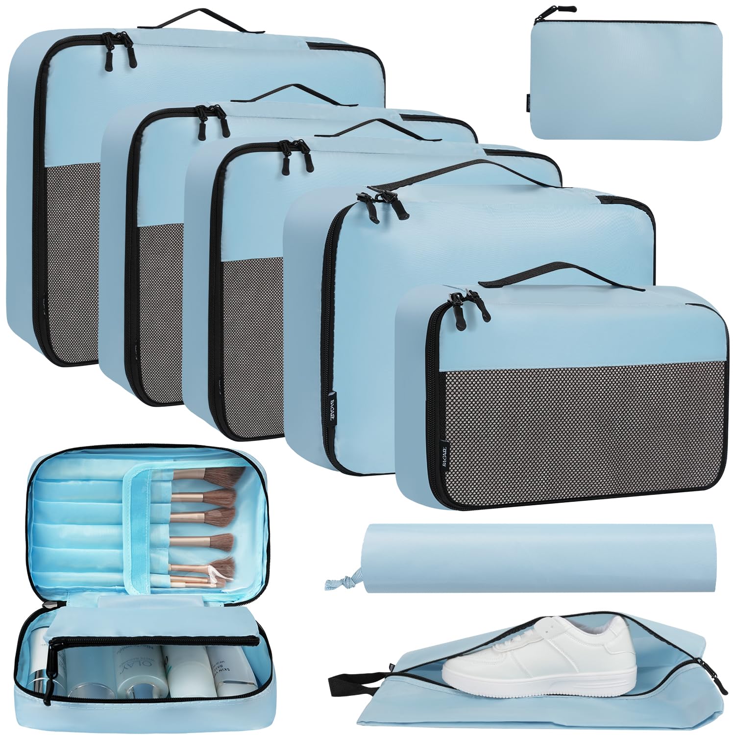 BAGAIL Travel Cubes: 8/9 Set Packing Organizers -  by Handbags Specialist Headquarter | Available at Handbags Specialist Headquarter