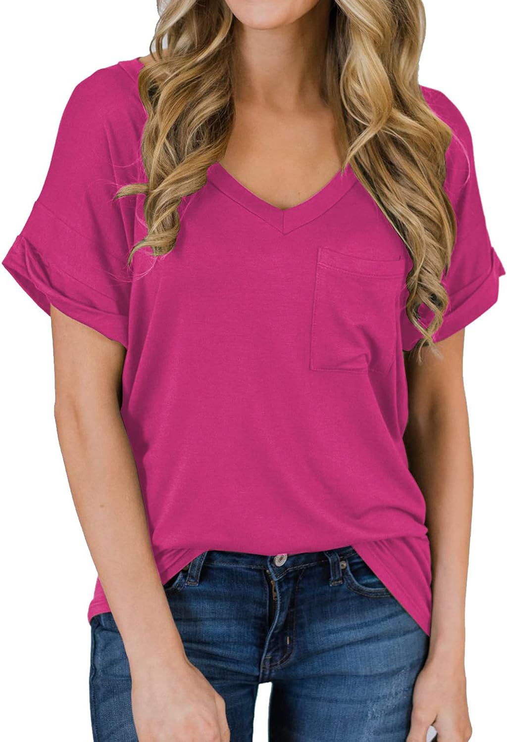 Best Casual V-neck tee for women 2025 - Women Tops by Handbags Specialist Headquarter | Available at Handbags Specialist Headquarter