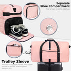 Foldable 65L Duffle Bag with Shoe Compartment
