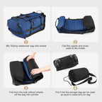 AquaRoll 29 Quilted Wheeled Duffle Backpack -  by Handbags Specialist Headquarter | Available at Handbags Specialist Headquarter