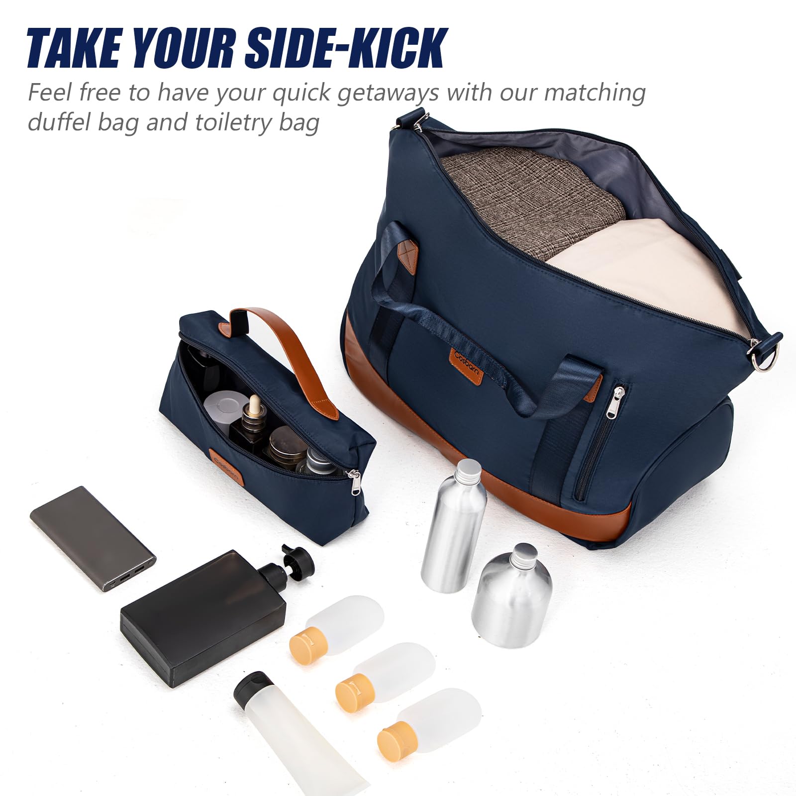 Cosbarn 5-Piece Hardshell Luggage Set - Dark Blue