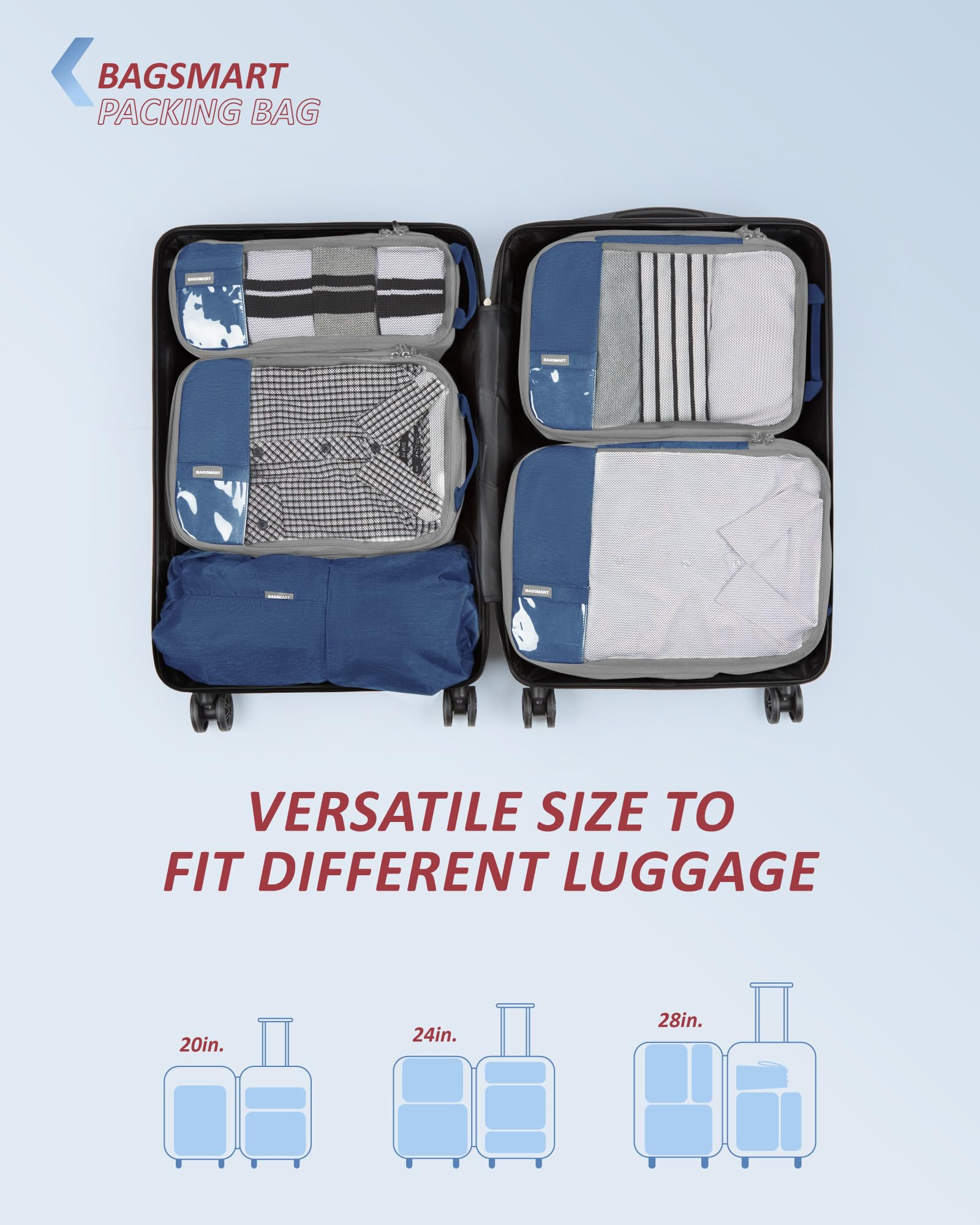 PackPro 6 Set Compression Cubes for Travel - Luggage Travel Bags by Handbags Specialist Headquarter | Available at Handbags Specialist Headquarter