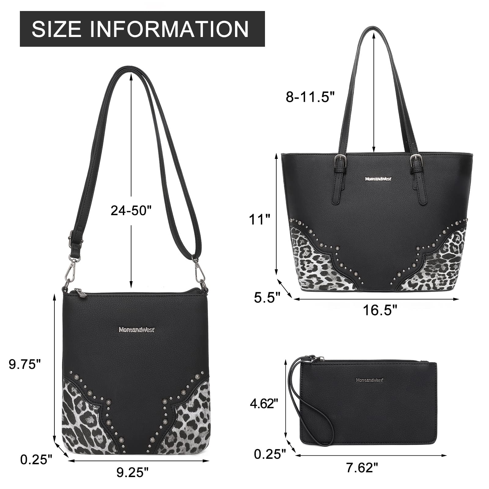 Leopard Luxe: Montana West 3pc Tote & Satchel Set