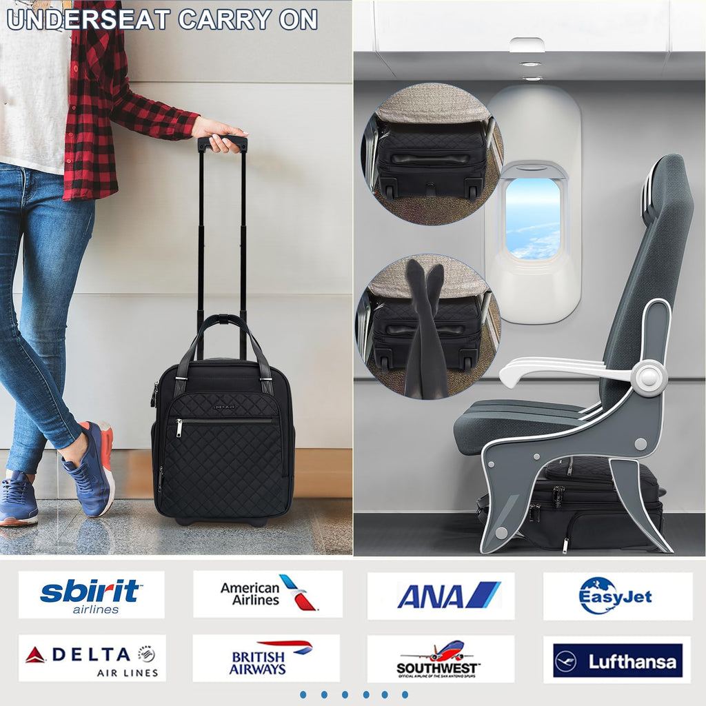 EMPSIGN 16 Wheeled Underseat Travel Bag -  by Handbags Specialist Headquarter | Available at Handbags Specialist Headquarter
