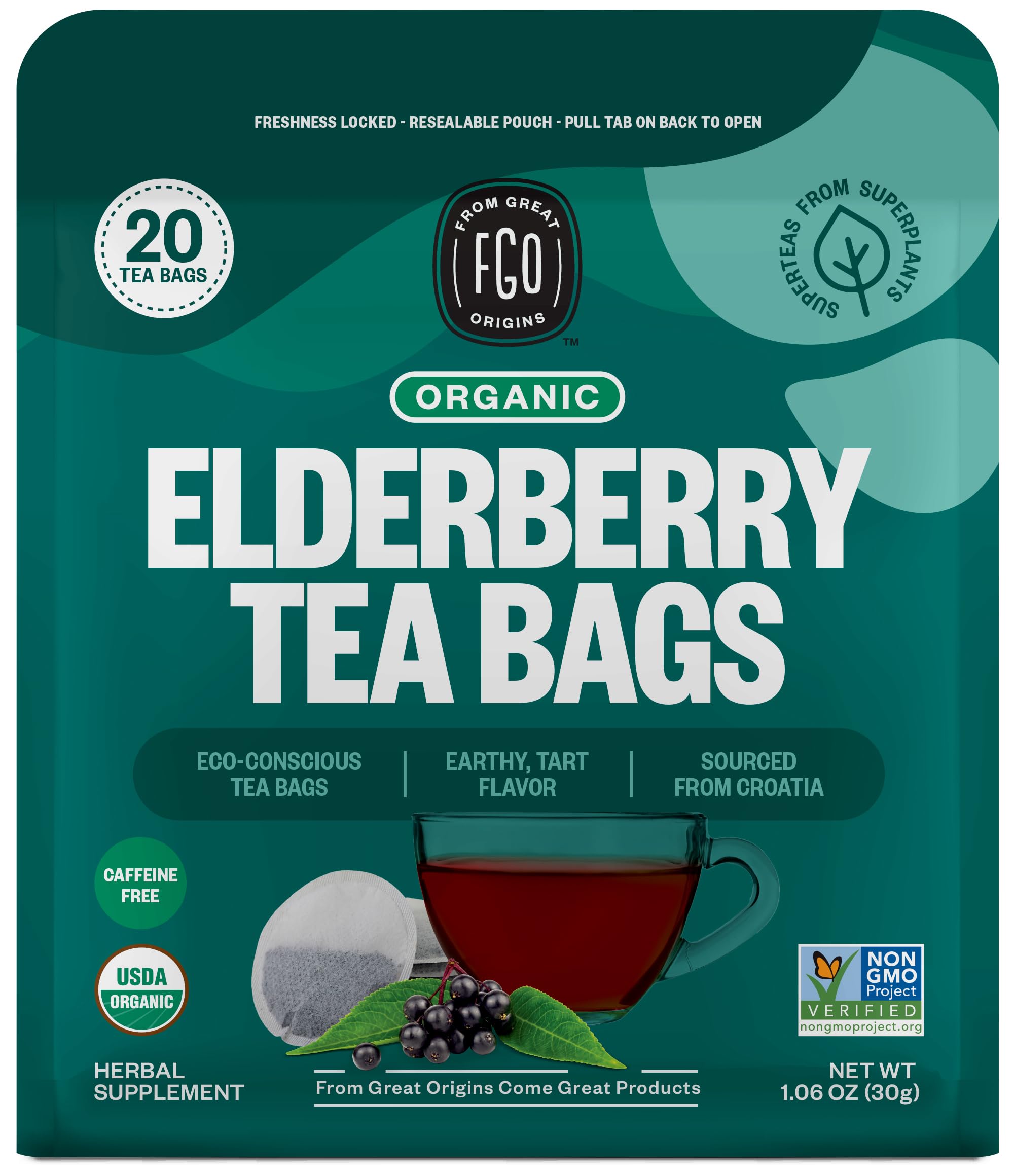 ElderZen Organic Tea - Caffeine-Free Eco Bags -  by Handbags Specialist Headquarter | Available at Handbags Specialist Headquarter