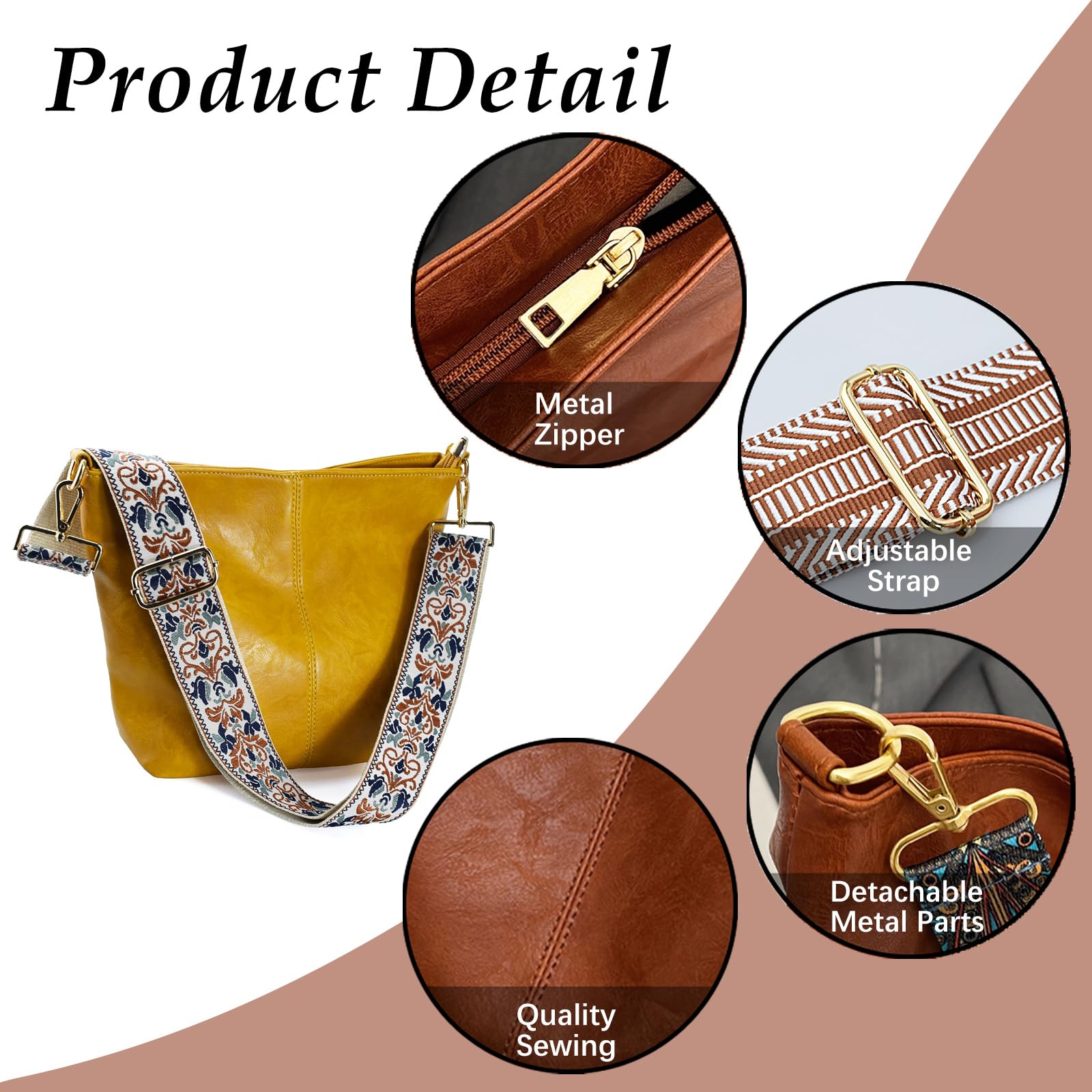 ChicHobo Vegan Leather Crossbody Bag with Strap -  by Handbags Specialist Headquarter | Available at Handbags Specialist Headquarter