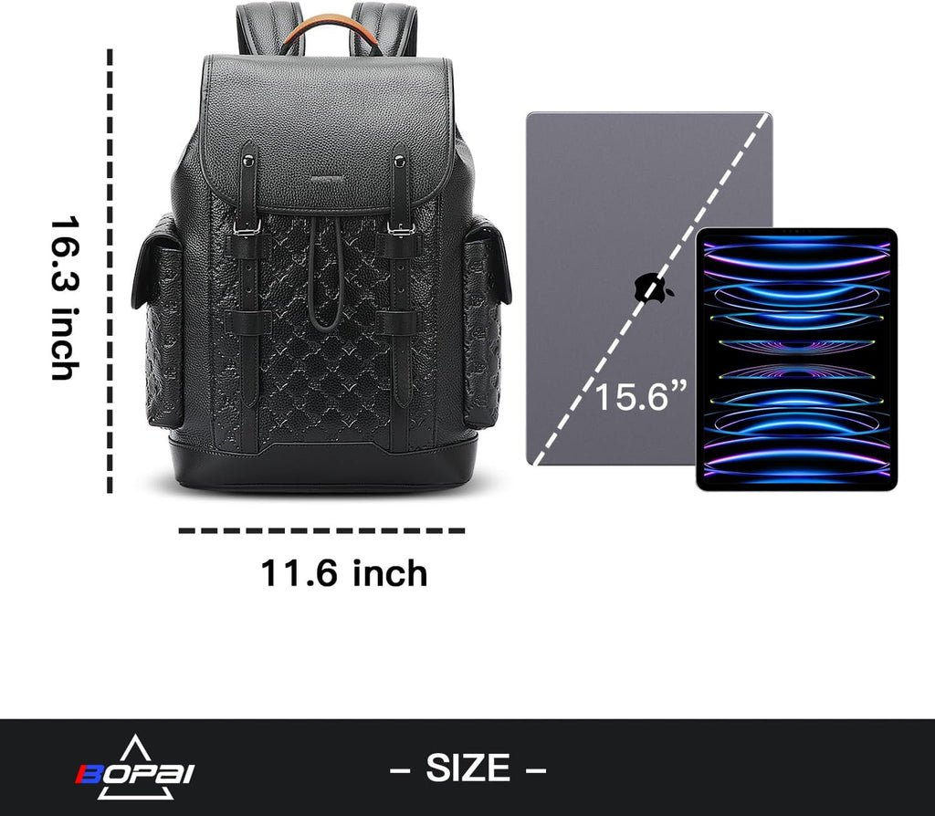 BOPai Elite Leather Laptop Backpack for Men - Backpacks by Handbags Specialist Headquarter | Available at Handbags Specialist Headquarter