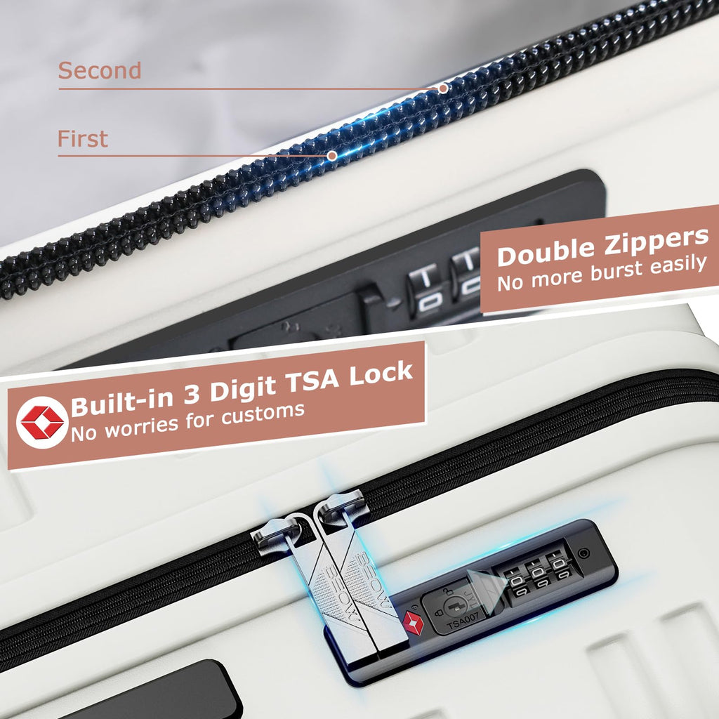 BEOW Spinner Luggage Set - Luggage Travel Bags by Handbags Specialist Headquarter | Available at Handbags Specialist Headquarter