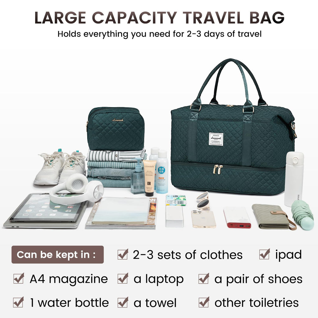 LOVEVOOK All-in-One Duffle: Travel & Gym Ready - Luggage Travel Bags by Handbags Specialist Headquarter | Available at Handbags Specialist Headquarter