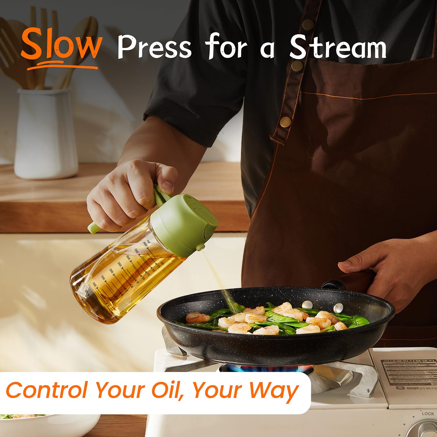 SprayMaster Duo: 16oz Olive Oil Dispenser - Black -  by Handbags Specialist Headquarter | Available at Handbags Specialist Headquarter