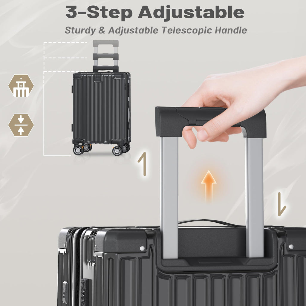 JetGlide 3pc Spinner: Expandable Hardshell Luggage - Travel Sets by Handbags Specialist Headquarter | Available at Handbags Specialist Headquarter