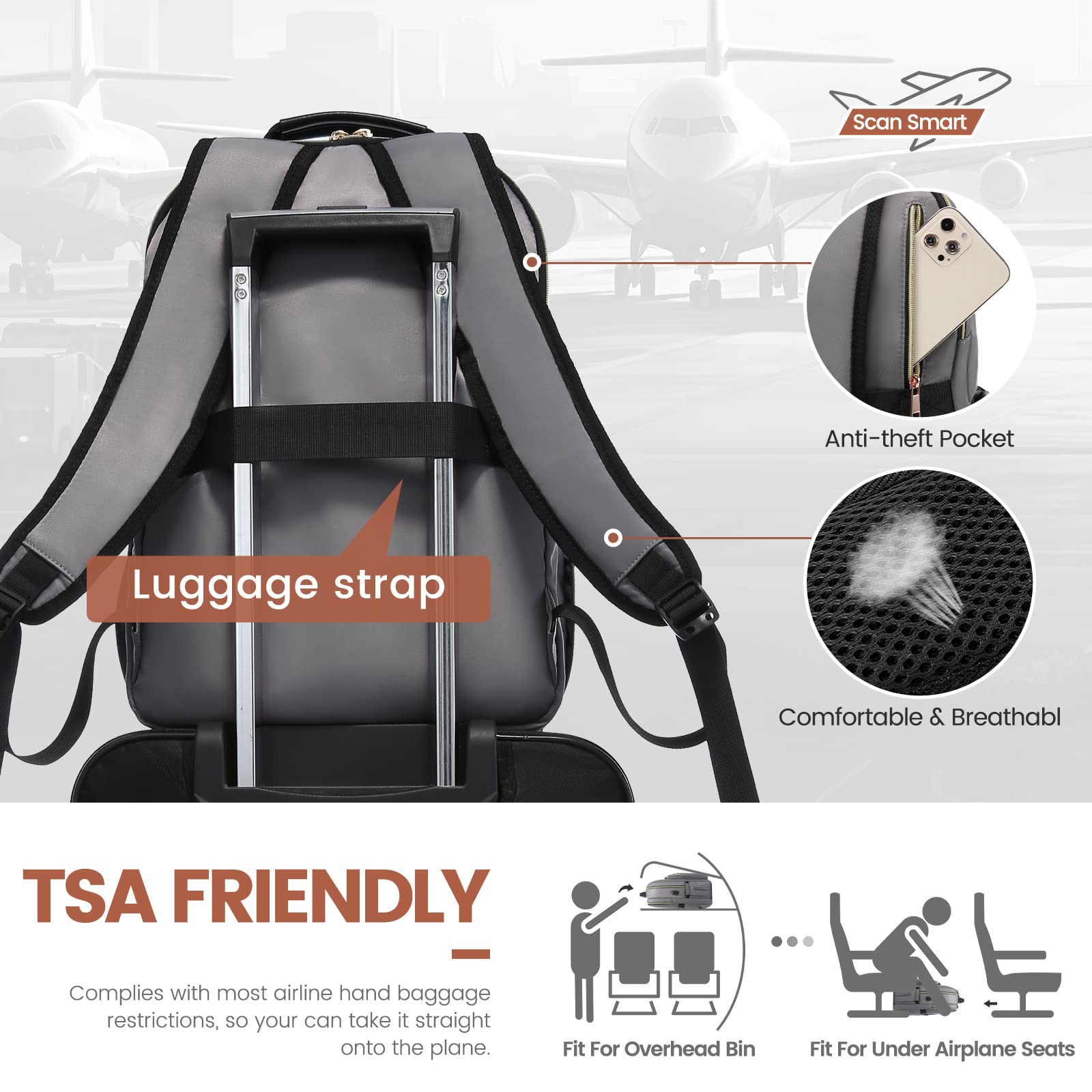 Chic Leather Laptop Backpack for Women - LoveVook - Backpack Bags by Handbags Specialist Headquarter | Available at Handbags Specialist Headquarter