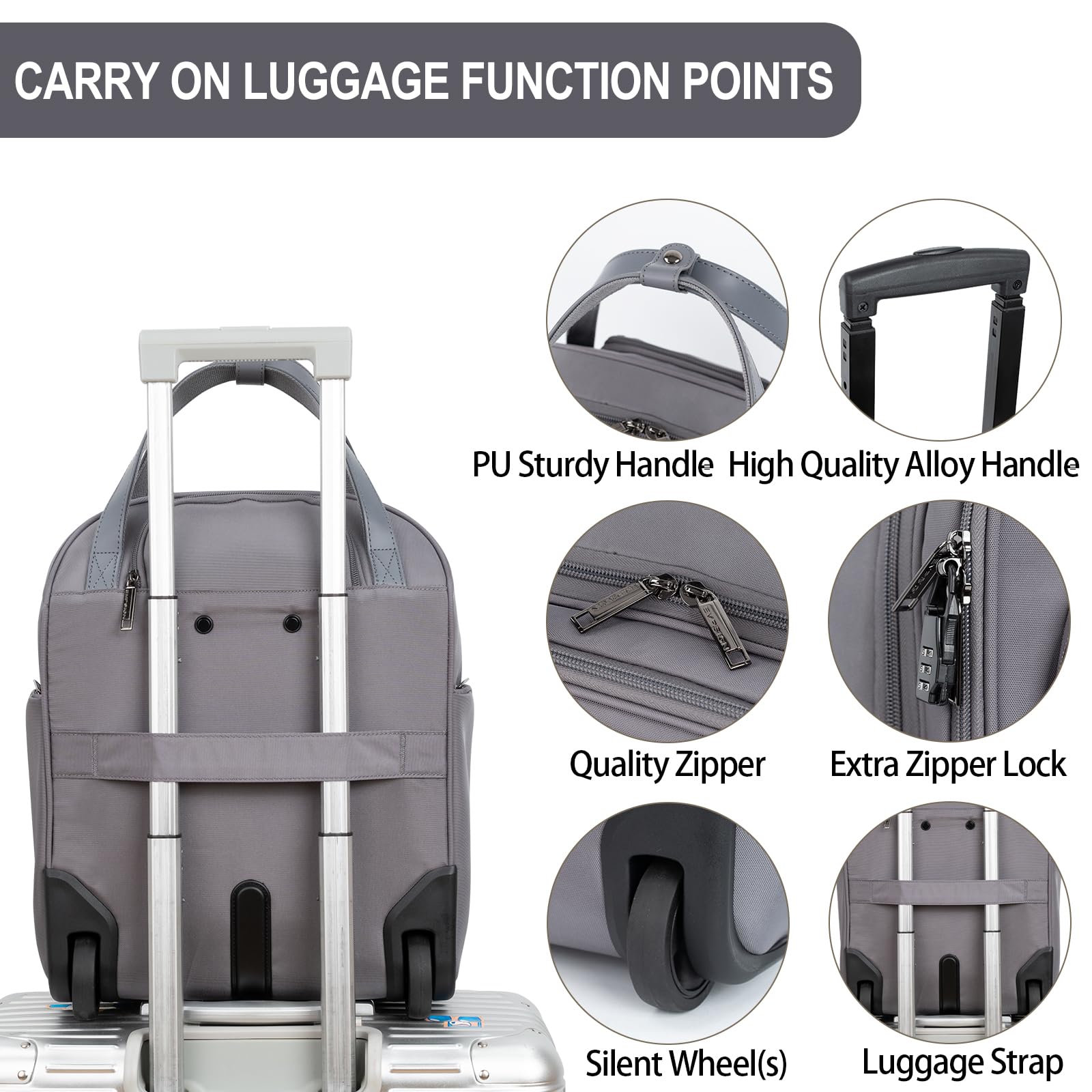 EMPSIGN 16 Wheeled Underseat Travel Bag -  by Handbags Specialist Headquarter | Available at Handbags Specialist Headquarter