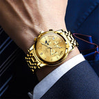 EclipseTime: Luminous Men's Luxury Chrono Watch
