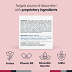 Penetrex Cream Duo Pack ingredient label highlighting arnica, vitamin B6, boswellia serrata, and MSM for pain relief. - Penetrex Cream Duo Pack - 2oz & 4oz Jars - 4 Ounce (Pack of 1) - Handbags Specialist Headquarter