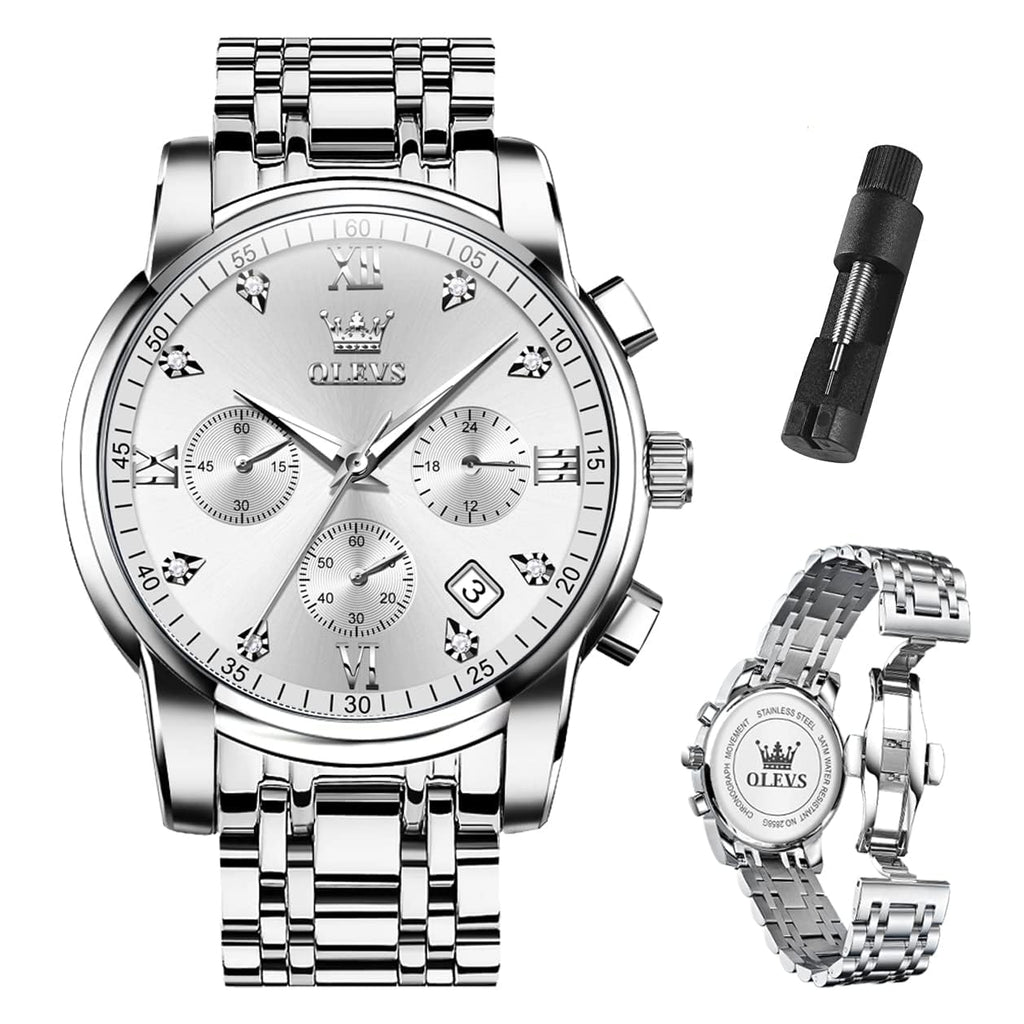 EclipseTime: Luminous Men's Luxury Chrono Watch