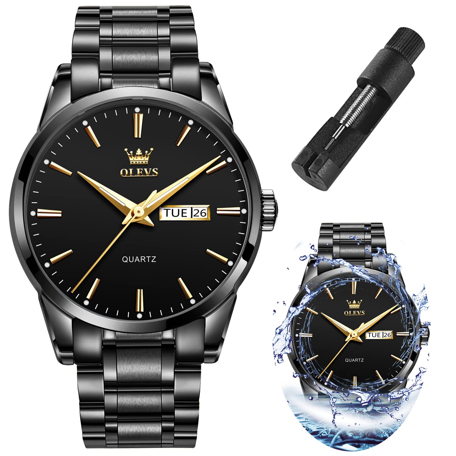 EclipseTime: Luminous Men's Luxury Chrono Watch