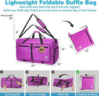 Bago 60L Foldable Travel Duffle Bag with Shoe Compartment