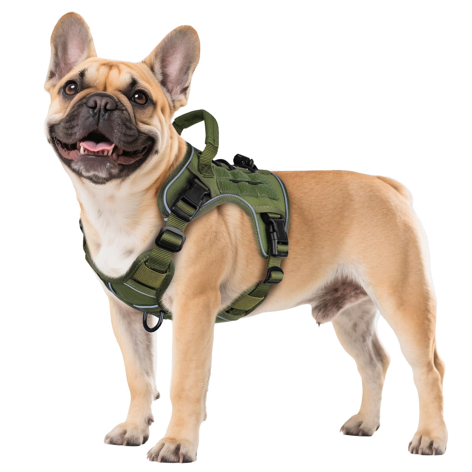 GuardianGrip Tactical Dog Vest - Large, Reflective, Green -  by Handbags Specialist Headquarter | Available at Handbags Specialist Headquarter