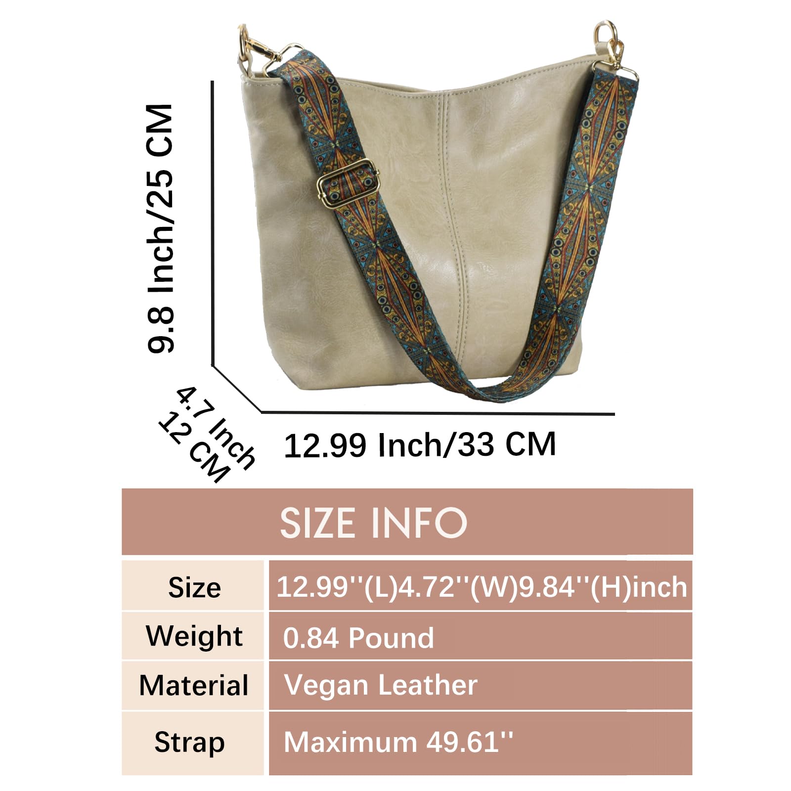 ChicHobo Vegan Leather Crossbody Bag with Strap -  by Handbags Specialist Headquarter | Available at Handbags Specialist Headquarter