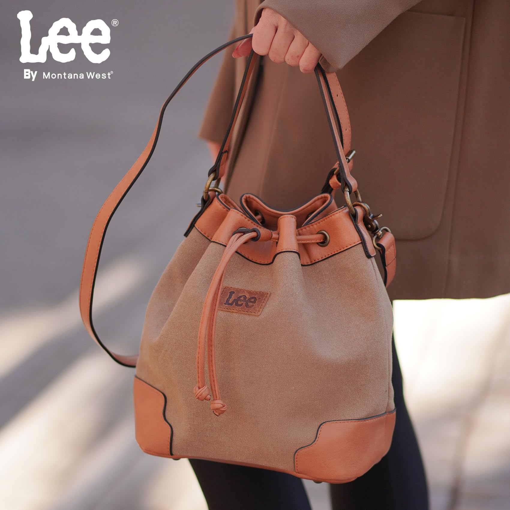 Montana West Lee Drawstring Hobo Bucket Bag -  by Handbags Specialist Headquarter | Available at Handbags Specialist Headquarter