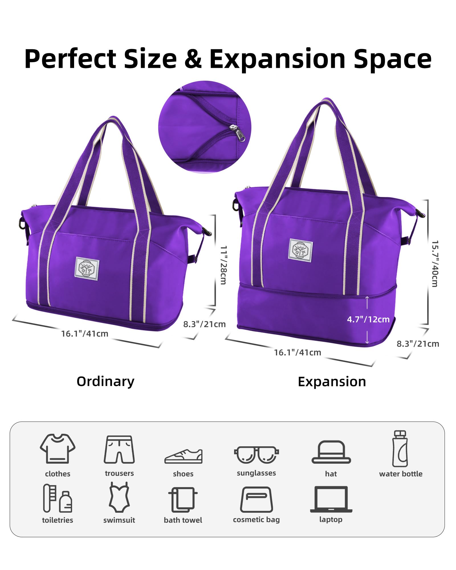 WALNEW Foldable Waterproof Travel Duffel Bag - Luggage Travel Bags by Handbags Specialist Headquarter | Available at Handbags Specialist Headquarter