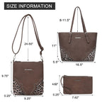 Leopard Luxe: Montana West 3pc Tote & Satchel Set