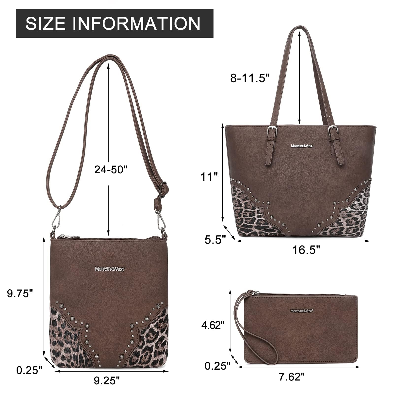 Leopard Luxe: Montana West 3pc Tote & Satchel Set