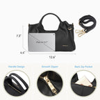 BOSTANTEN Leather Satchel Crossbody Handbag for Women
