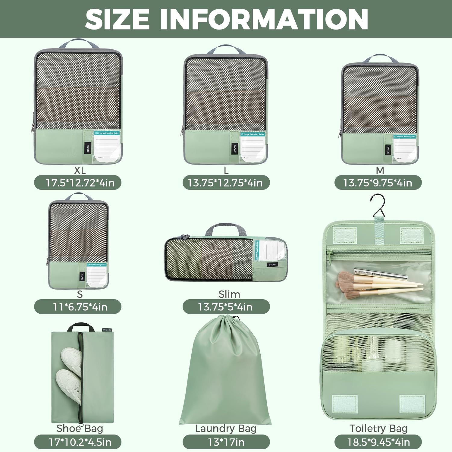 BAGAIL Expandable Travel Compression Cubes Set -  by Handbags Specialist Headquarter | Available at Handbags Specialist Headquarter