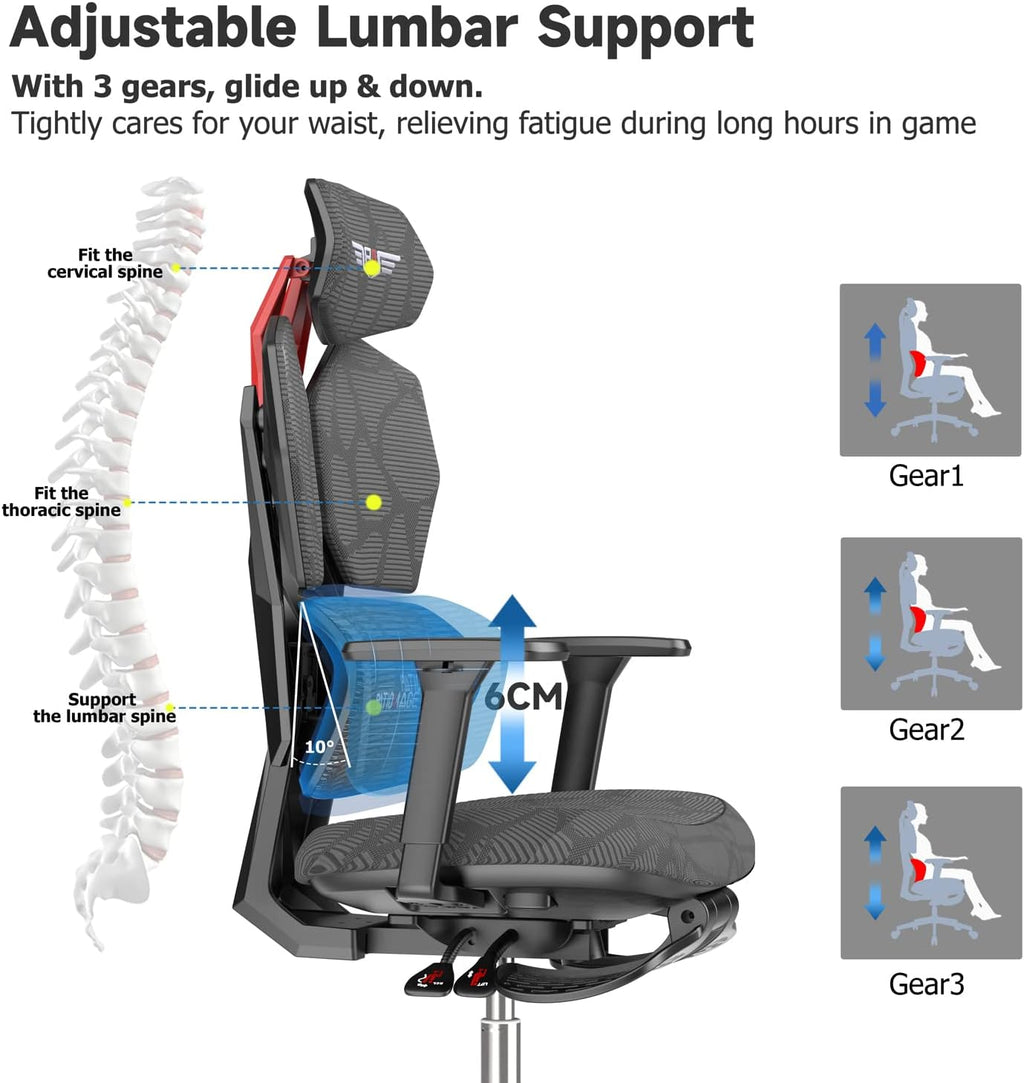 ErgoMax Gaming Chair: Tall & Recline Comfort - Gaming Accessories by Handbags Specialist Headquarter | Available at Handbags Specialist Headquarter