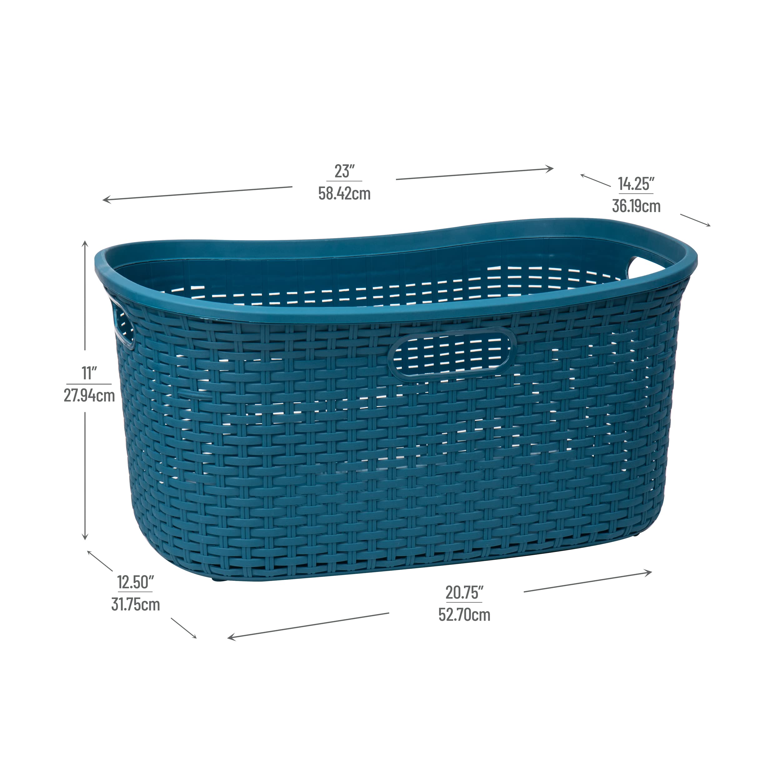 Ivory Wicker Mind Reader 40L Laundry Basket - Laundry Baskets by Handbags Specialist Headquarter | Available at Handbags Specialist Headquarter