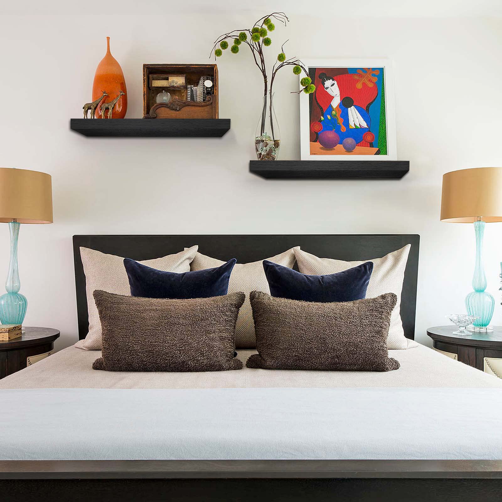 Rustic Farmhouse Shelves (008-40BN) - Decor by Handbags Specialist Headquarter | Available at Handbags Specialist Headquarter