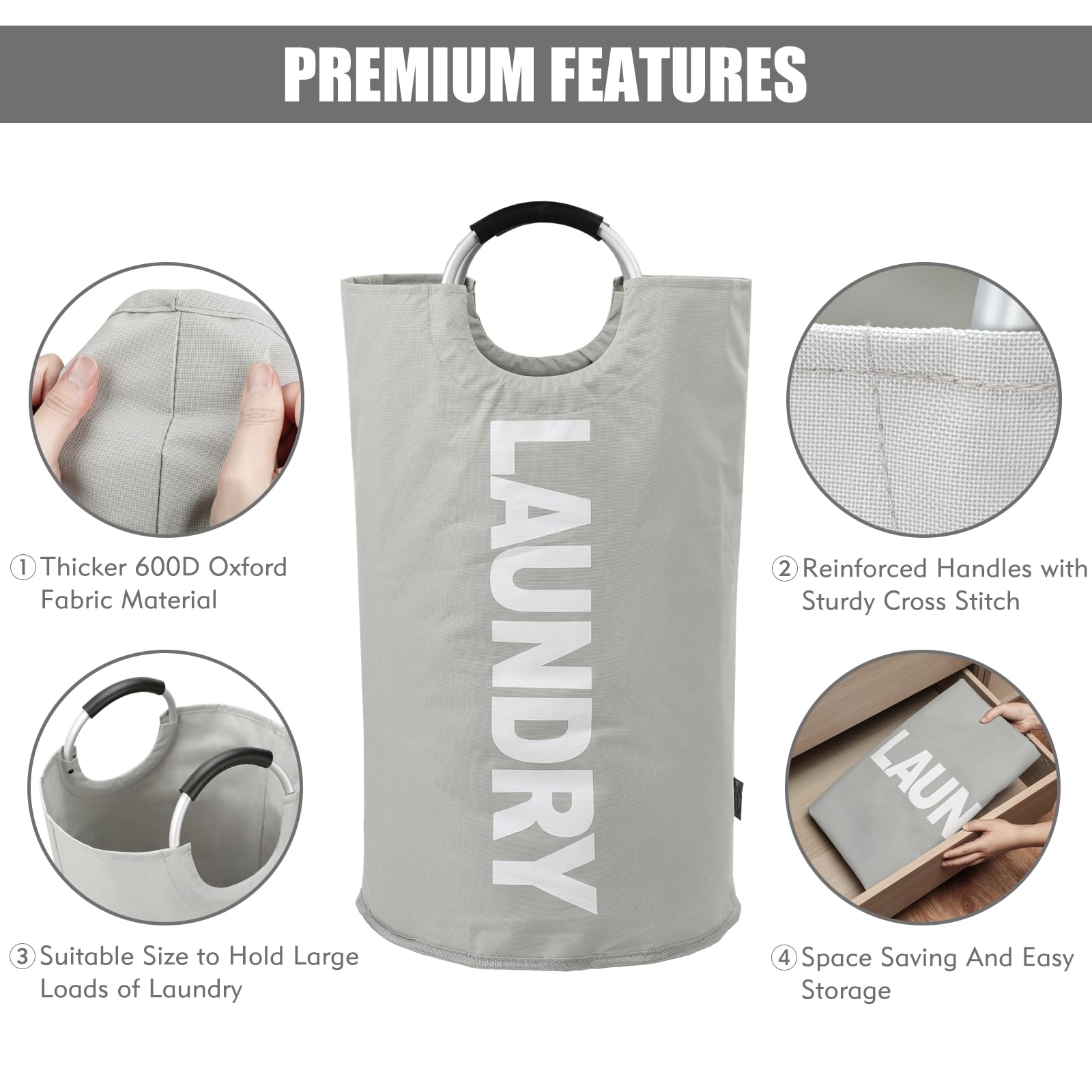 FoldAway Laundry Hamper - Laundry Baskets by Handbags Specialist Headquarter | Available at Handbags Specialist Headquarter