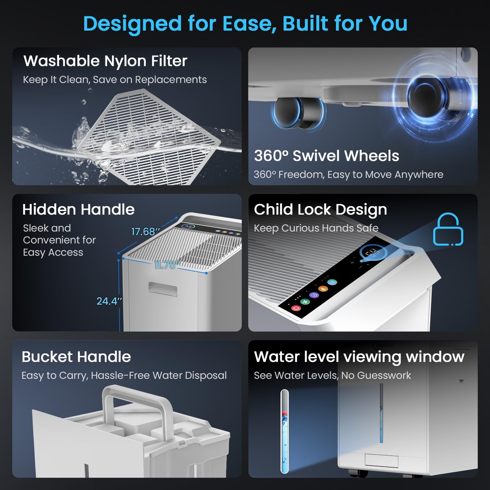 Vellgoo Energy Star Dehumidifier - Decor by Handbags Specialist Headquarter | Available at Handbags Specialist Headquarter