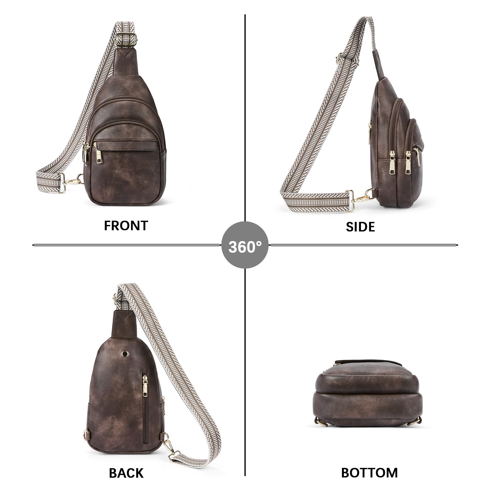 BOSTANTEN Chic Leather Crossbody Sling Bag -  by Handbags Specialist Headquarter | Available at Handbags Specialist Headquarter