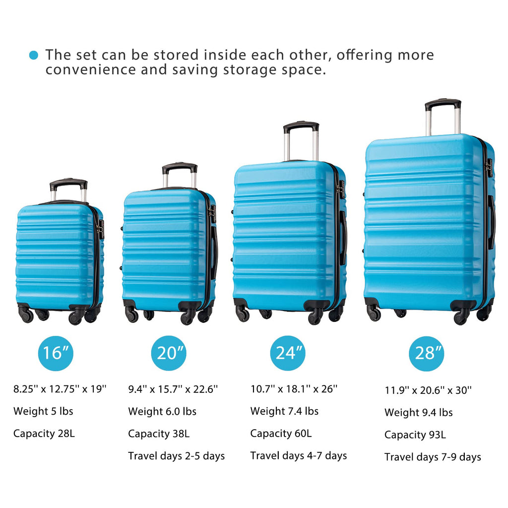 VoyagePro 6-Piece Hardshell Luggage Set - Luggage Travel Bags by Handbags Specialist Headquarter | Available at Handbags Specialist Headquarter