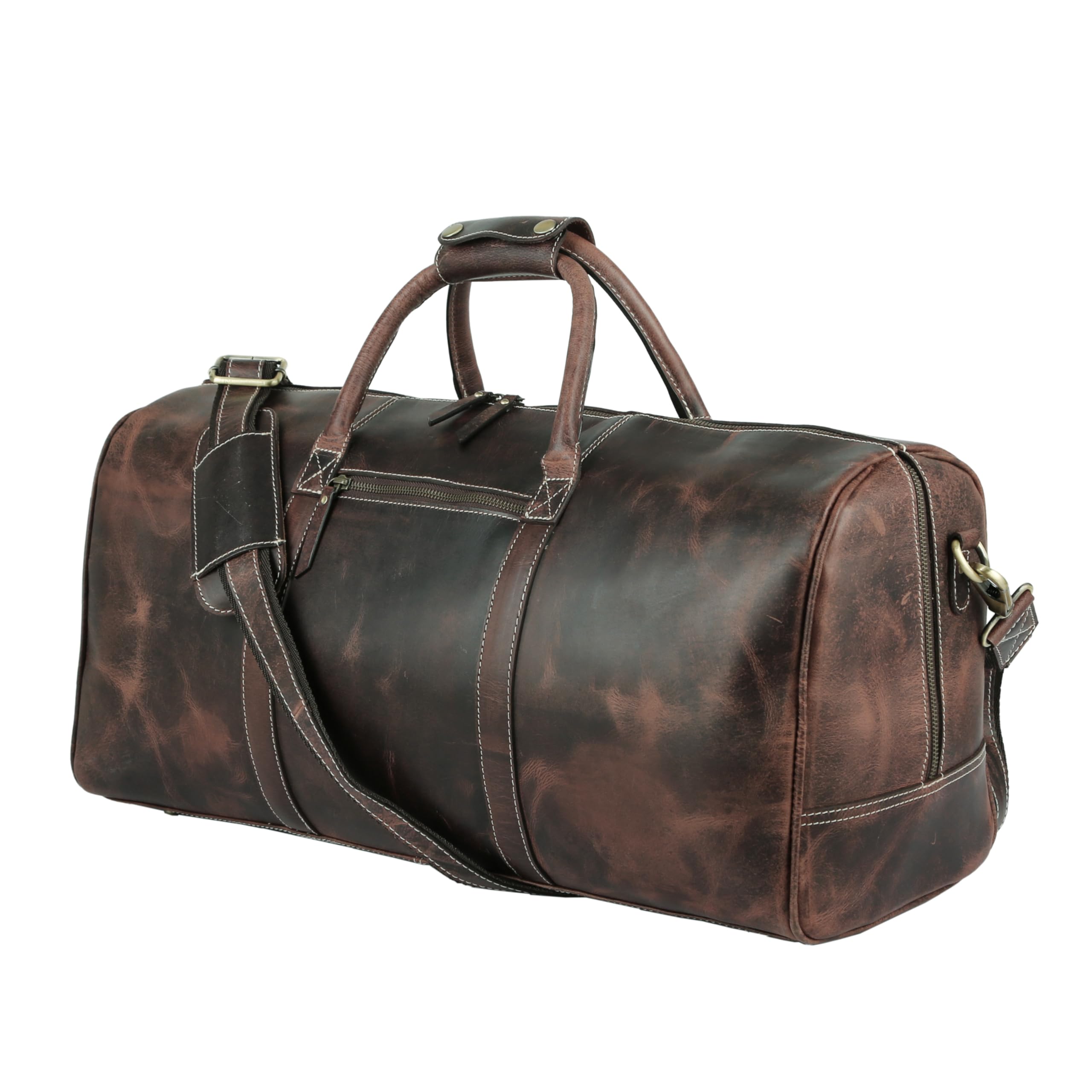 Leather Travel Duffle Bag Cabin Friendly Carry-On