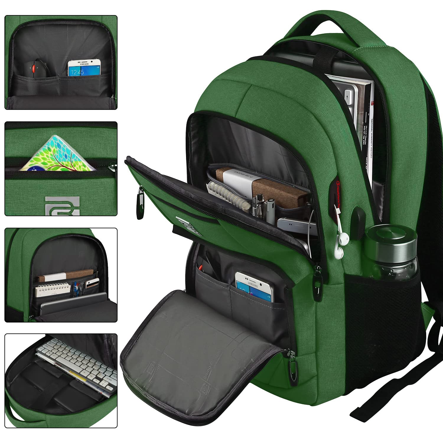 SecureSlim Laptop Backpack with USB & Water Resistance - Backpack Bags by Handbags Specialist Headquarter | Available at Handbags Specialist Headquarter