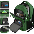 Volher Anti-Theft USB Laptop Backpack - Rose Red