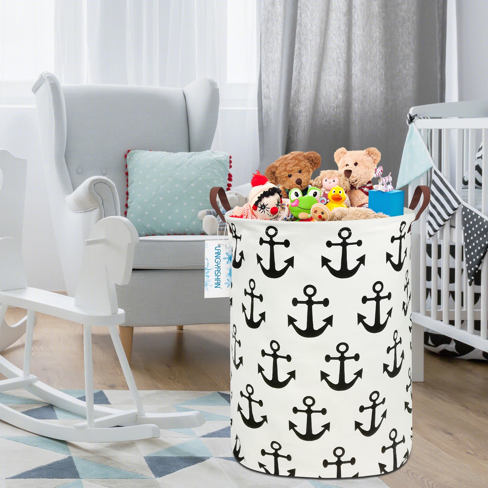 Collapsible Canvas Hamper by LANGYASHAN - Laundry Baskets by Handbags Specialist Headquarter | Available at Handbags Specialist Headquarter