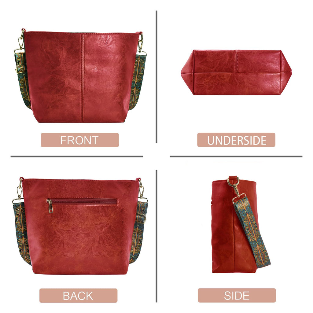 ChicHobo Vegan Leather Crossbody Bag with Strap -  by Handbags Specialist Headquarter | Available at Handbags Specialist Headquarter