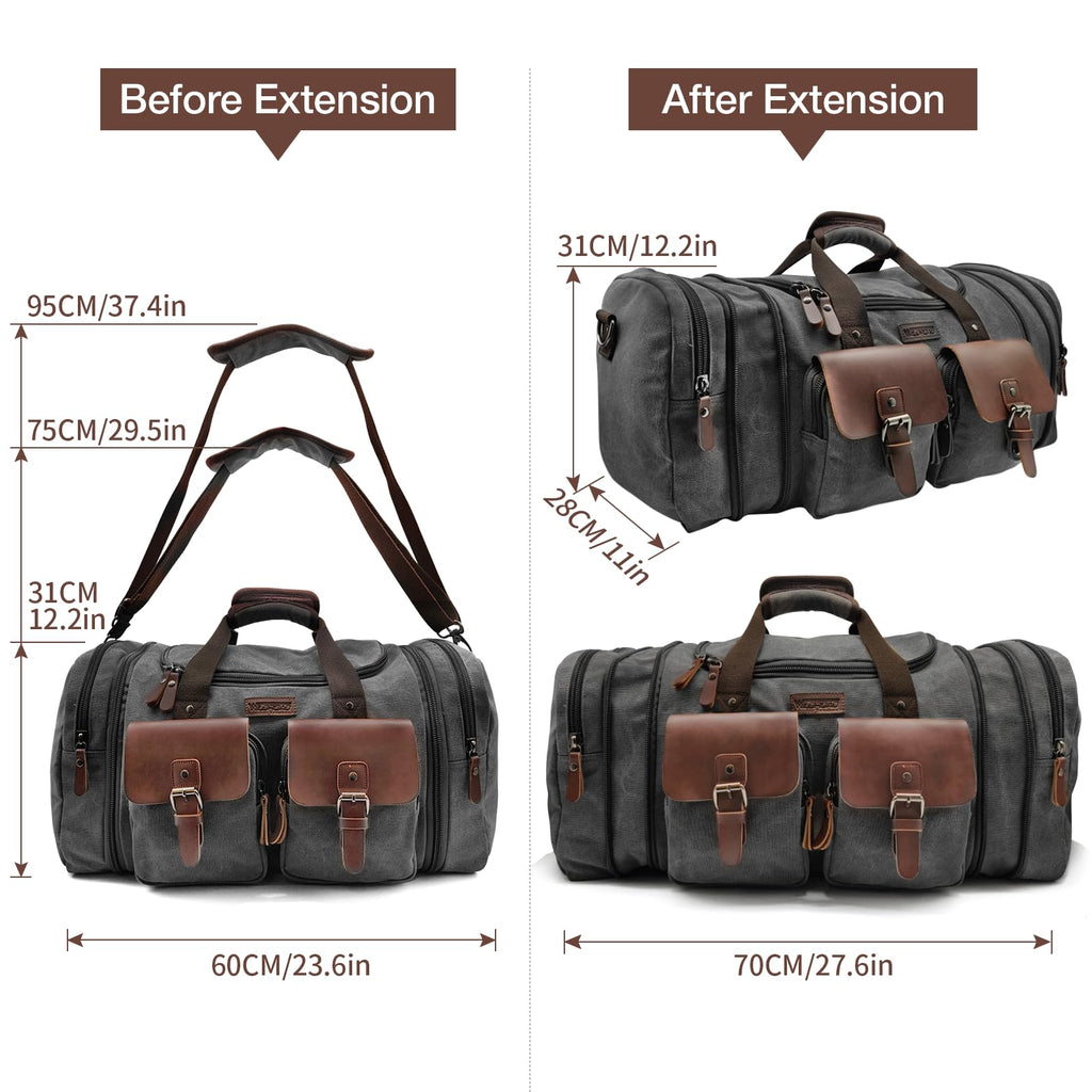 Wildroad 50L Waxed Canvas Waterproof Duffle Bag