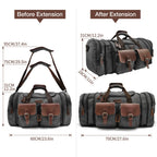 Wildroad 50L Waxed Canvas Waterproof Duffle Bag
