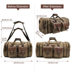 Wildroad 50L Waxed Canvas Waterproof Duffle Bag