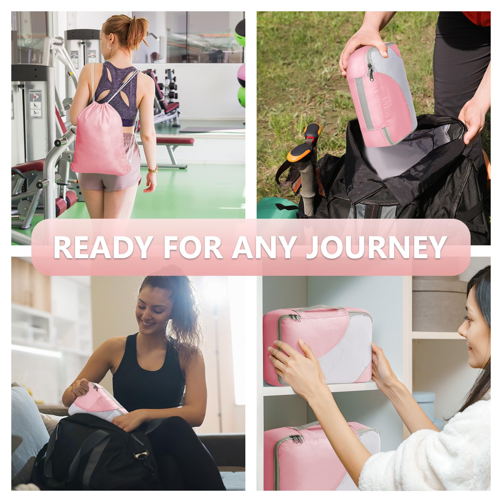 OlarHike Travel Cube Set - Cream Organizer & Gifts -  by Handbags Specialist Headquarter | Available at Handbags Specialist Headquarter