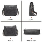 AUYOCO Chic Vegan Leather Crossbody Bag with Strap -  by Handbags Specialist Headquarter | Available at Handbags Specialist Headquarter