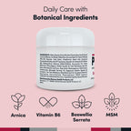 White jar of Penetrex cream with botanical ingredients label on a pink background. - Penetrex Cream Duo Pack - 2oz & 4oz Jars - 4 Ounce (Pack of 1) - Handbags Specialist Headquarter