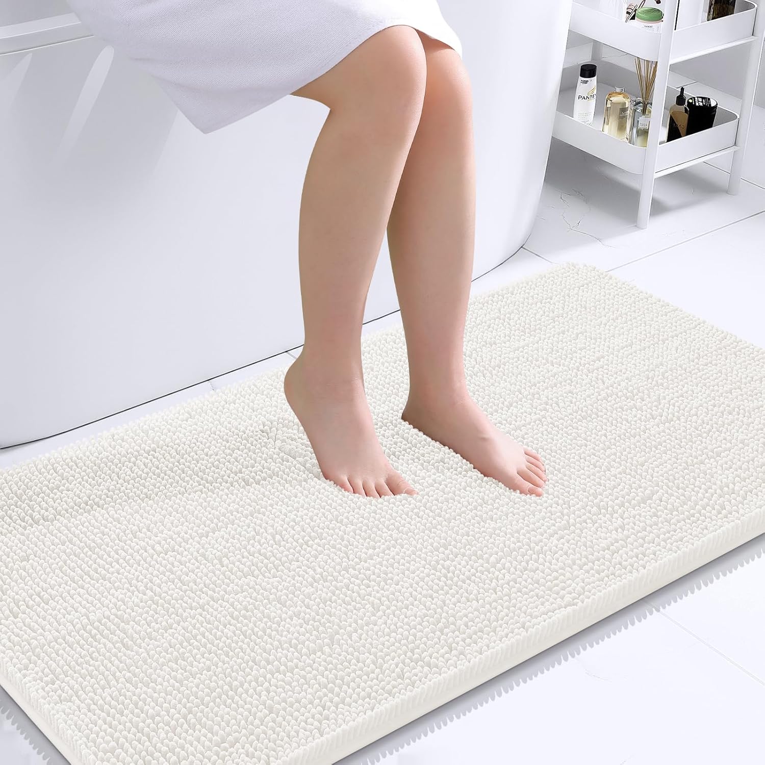 OLANLY Luxe Chenille Bath Mat - Quick Dry & Soft - Decor by Handbags Specialist Headquarter | Available at Handbags Specialist Headquarter