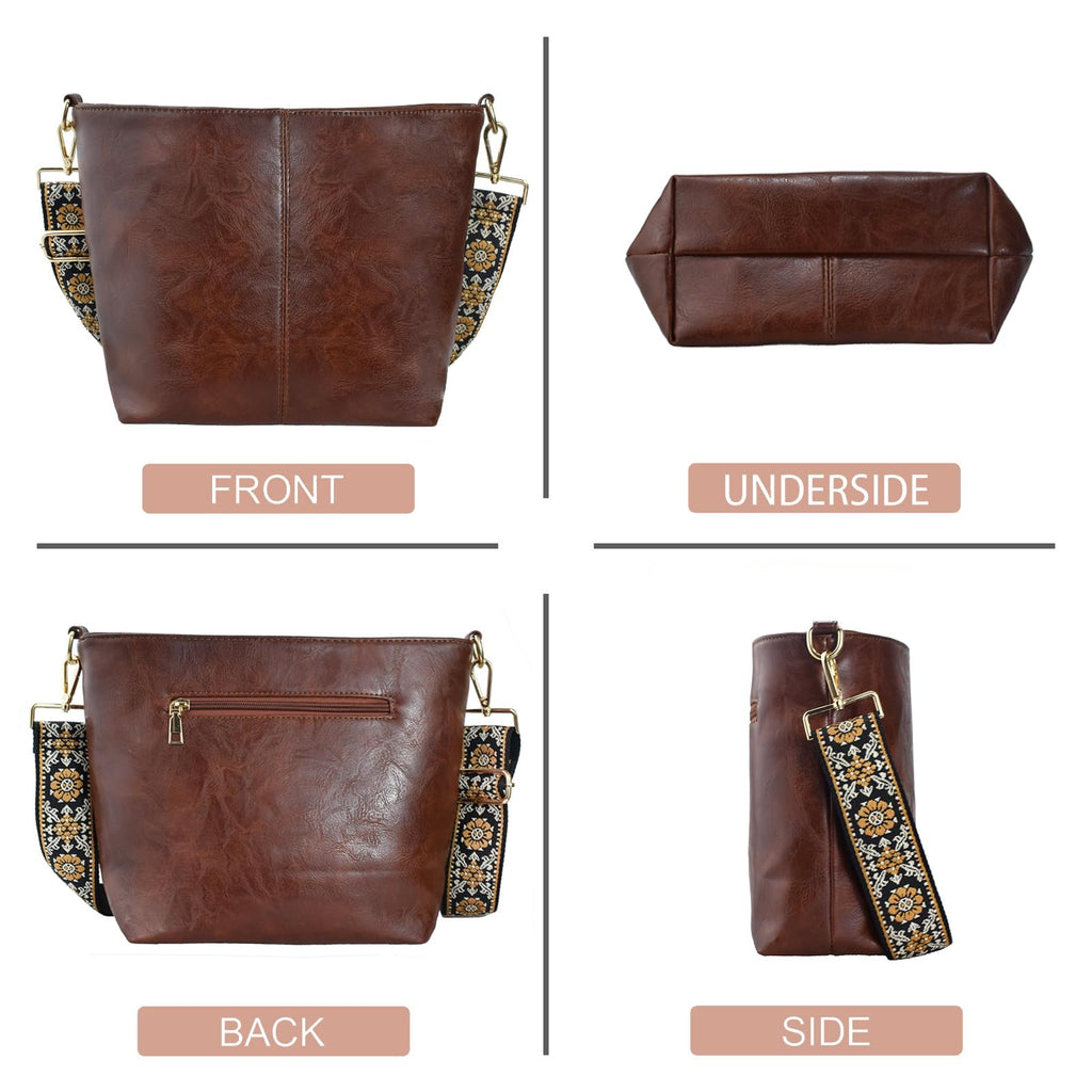 ChicHobo Vegan Leather Crossbody Bag with Strap -  by Handbags Specialist Headquarter | Available at Handbags Specialist Headquarter